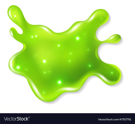 Green slime bright toxic shiny liquid blob Vector Image