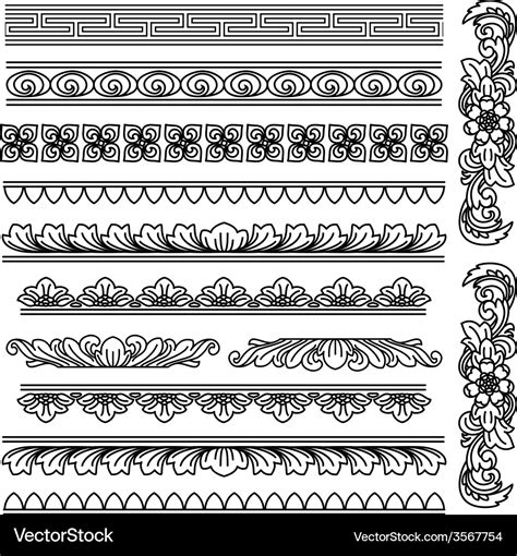 Ethnic traditional borders Royalty Free Vector Image