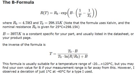 How to calculate temperature through NTC thermistor without its ...