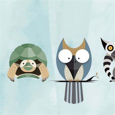Children's Animal Art Print Animal Set 2 | Etsy