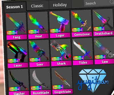 💎ROBLOX💎 Chroma Godly Knifes & Guns MM2 Murder Mystery 2 In-Game Item ...