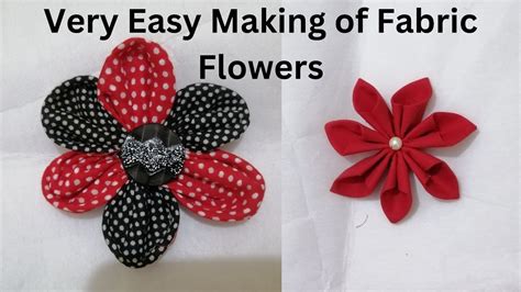 Flower Making with Cloth || Easy Trick Fabric Flower Making || How to ...