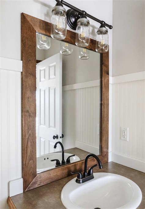 Framing A Bathroom Mirror With Wood – Rispa