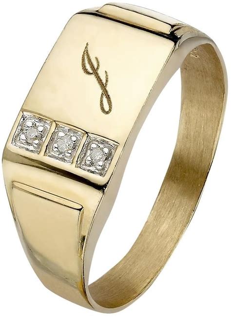 DAY Birger et Mikkelsen Love GOLD 9 Carat Yellow Gold 3 Point Diamond ...