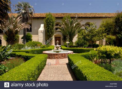 Mission Santa Ines Courtyard Garden Solvang California Stock Photo - Alamy