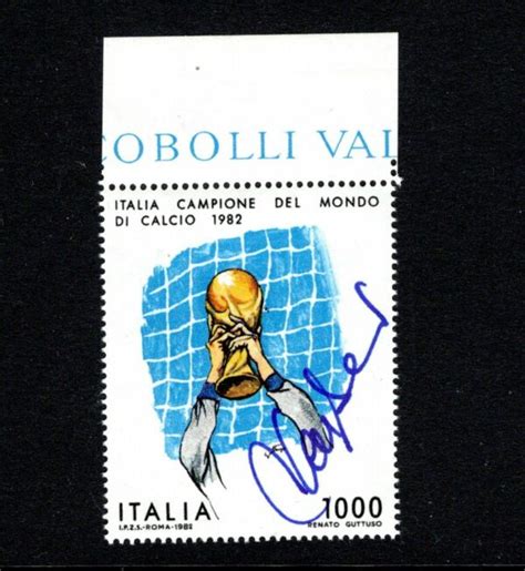 Franco Baresi – Signed Postage Stamp – 1.000 Lire 1982 Fifa World Cup ...