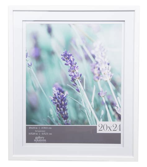 Gallery Solutions 20x24 White Wall Frame with Double White Mat For ...