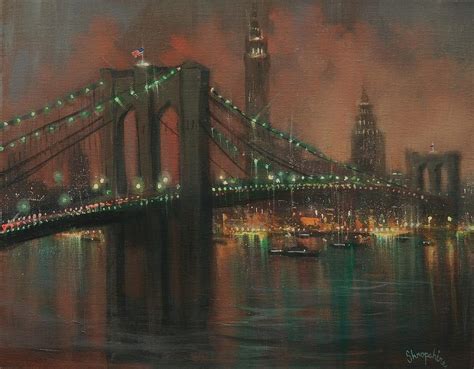 The Brooklyn Bridge Painting by Tom Shropshire