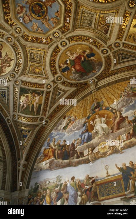 frescoes in raphael's rooms, vatican museum, rome Stock Photo - Alamy