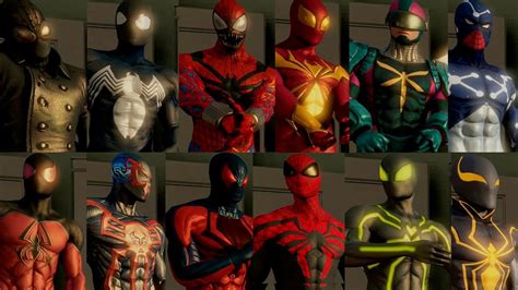 The Amazing Spiderman 2 All Suits Costumes Unlocked + Free Roam Skins ...