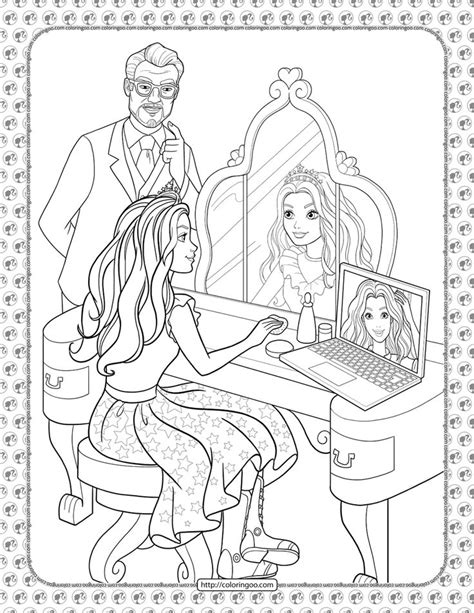 Barbie Princess Adventure Coloring Pages 04 | Barbie coloring, Manga coloring book, Coloring pages