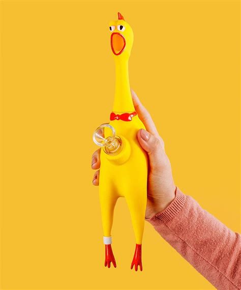 This Rubber Chicken Squeaks When You Smoke It - Neatorama