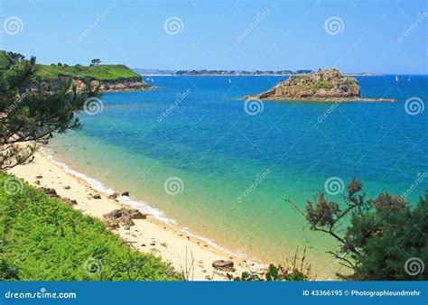 Beach and Islands in the Bay of Morlaix Stock Image - Image of ocean ...