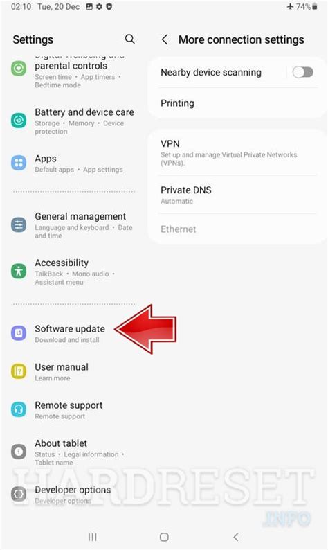 How to update software on SAMSUNG Galaxy Tab A7 Lite? - HardReset.info