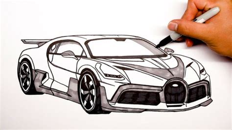 Bugatti Divo Drawing Easy