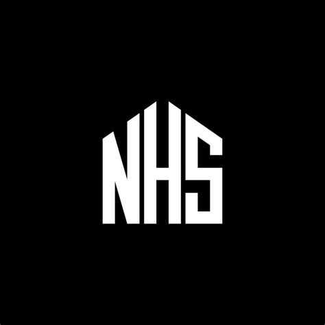 NHS letter logo design on BLACK background. NHS creative initials ...