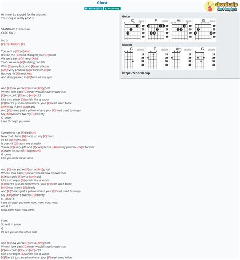 Chord: Ghost - tab, song lyric, sheet, guitar, ukulele | chords.vip