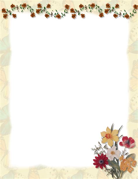 Floral Stationery Theme FREE Page 1