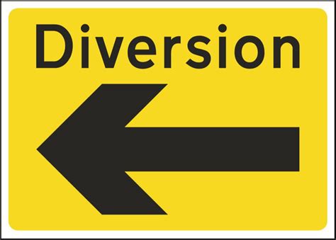 Diversion Directional Sign - Stocksigns Construction - Temporary Signs