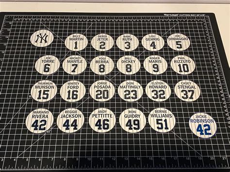 4 SIZES CUSTOM New York Yankees Retired Numbers Vinyl Decal | Etsy