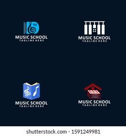 Music School Logo Design Vector Stock Vector (Royalty Free) 1591249981 ...