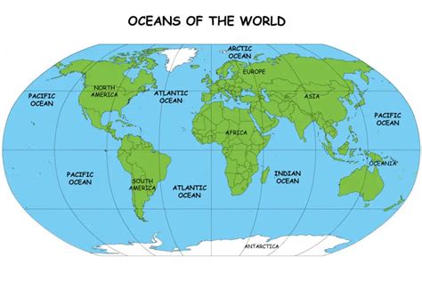 All about Oceans of the World Fun Earth Science Facts for Kids - a Map ...