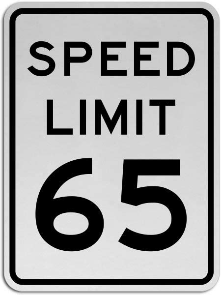 Speed Limit 65 MPH Sign - Claim Your 10% Discount