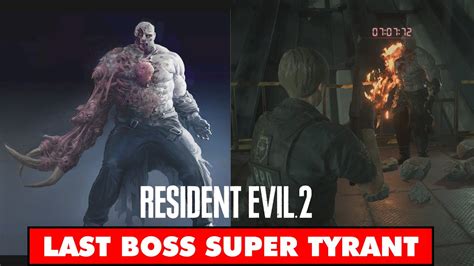 Resident Evil 2 - Last Boss Super Tyrant #RE2 - YouTube