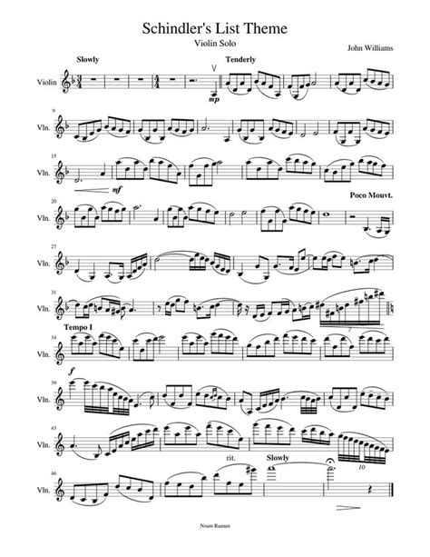 Print and download in PDF or MIDI Schindler's List Theme - John ...