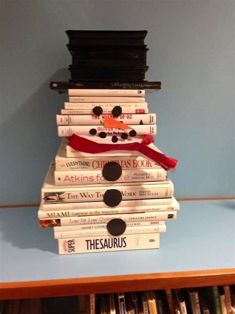 Snowman book sculpture – Artofit