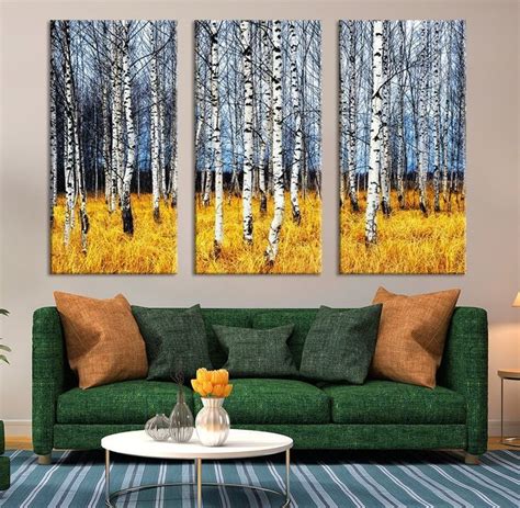 Large Art Poplar Tree Forest Canvas Print Poplar Tree Forest in Autumn ...