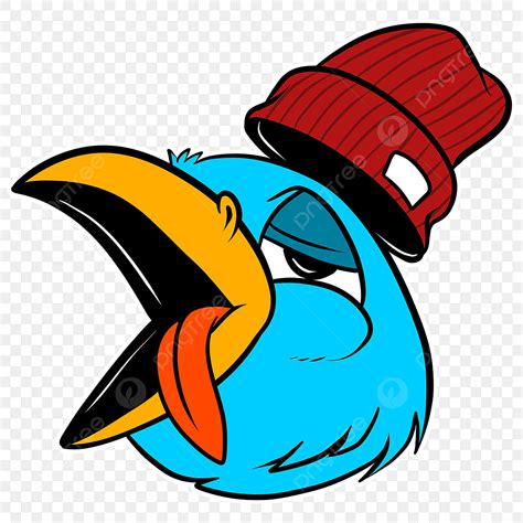 Bird Head Clipart Vector, Bird Head Graff Cartoon, Streetwear Design, Cartoon Design, Logo ...