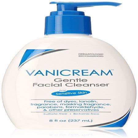 Vanicream Gentle Facial Cleanser with Pump Dispenser 8 oz - Walmart.com