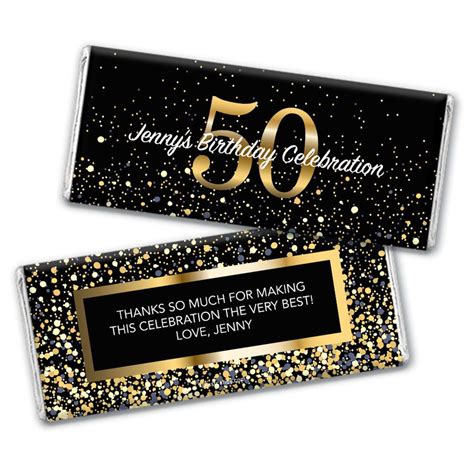 Personalized Milestone Elegant Birthday Bash 50 Chocolate Bar & Wrapper - Online Candy Store ...