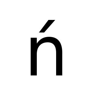 ń | latin small letter n with acute (U+0144) @ Graphemica