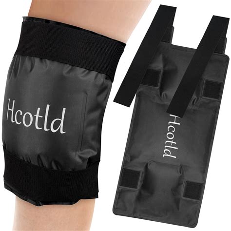 Buy Large Full Knee Ice Pack Wrap Around Entire Knee, Ice Pack for Injuries Reusable Gel, Hot ...