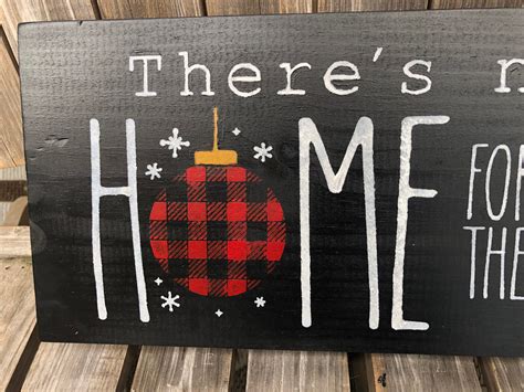 Christmas Home for the Holidays Sign / Buffalo Plaid Christmas | Etsy