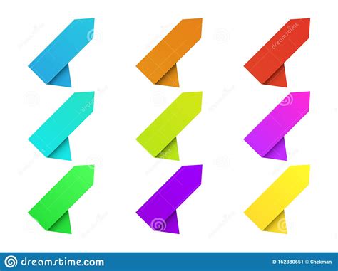 Set of Vector Paper Banners Isolated Stock Illustration - Illustration ...