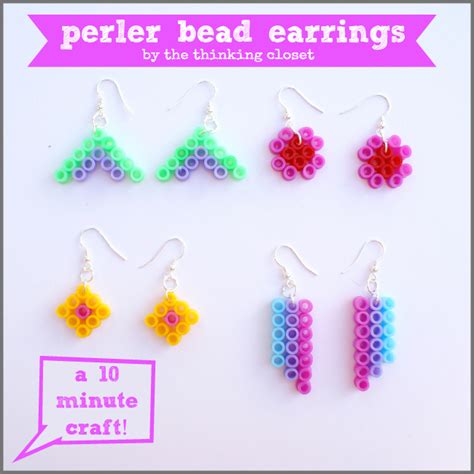 Perler Bead Earrings: A 10 Minute Craft! - the thinking closet