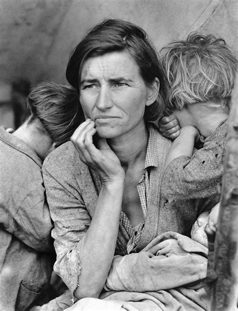 Dorothea Lange recorded the images of American life in the 1930's