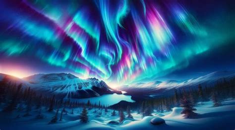 500x4500 Resolution Aurora Borealis Over Snowy Mountain 500x4500 Resolution Wallpaper ...