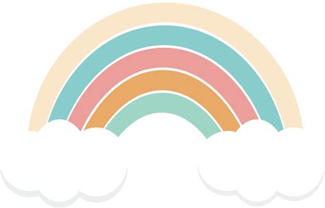 Vector Illustration Pastel Rainbow and Cloud 6870888 Vector Art at Vecteezy