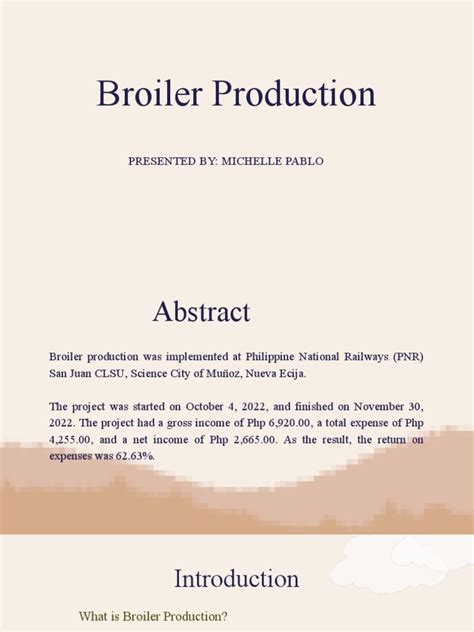 Broiler Production | PDF