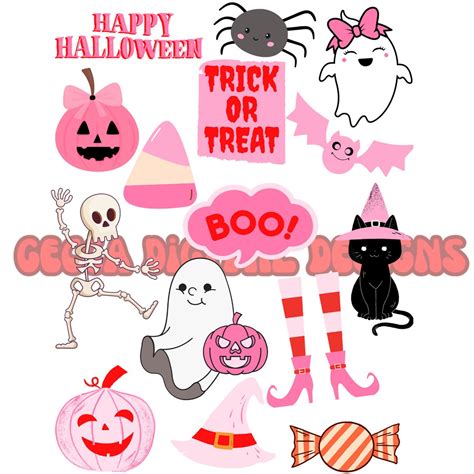 Pink Halloween Bundle Pink Halloween PNG Pink Halloween - Etsy