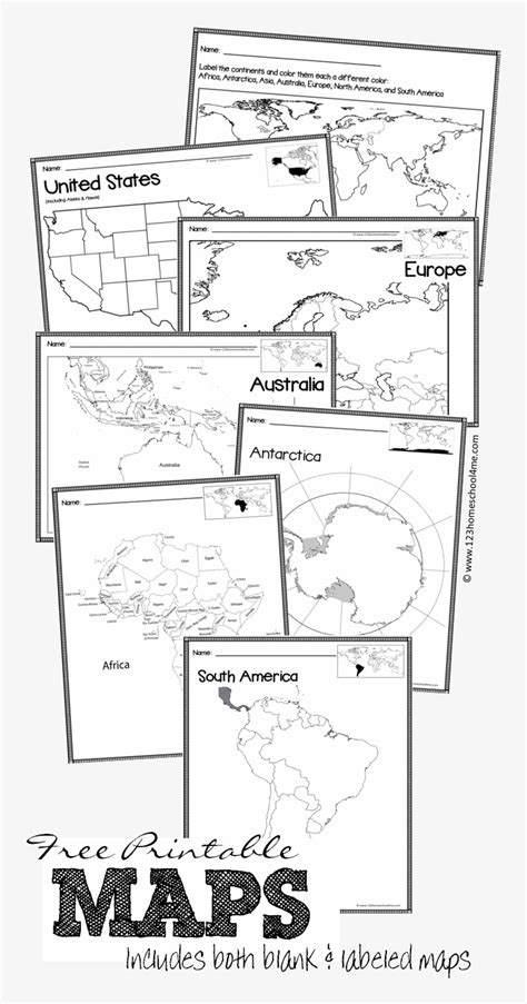 Free Printable Maps Of World, Continents, Australia, - Continents Book Printable - Free ...