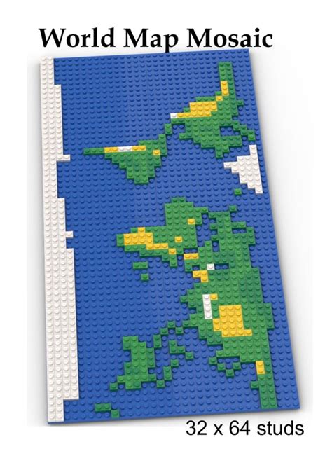 LEGO MOC World Map Mosaic by AKM-Sky | Rebrickable - Build with LEGO