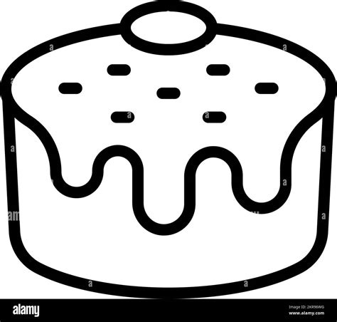 Baked panettone icon outline vector. Cake bread. Slice bakery Stock Vector Image & Art - Alamy