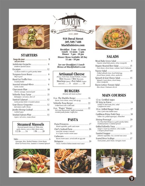 blackfin menu pg 4 – Best Key West Restaurant Menus – Key West, Florida