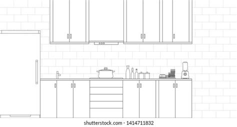 Kitchen Interior Design Modern Style Vector Stock Vector (Royalty Free) 1414711832 | Shutterstock