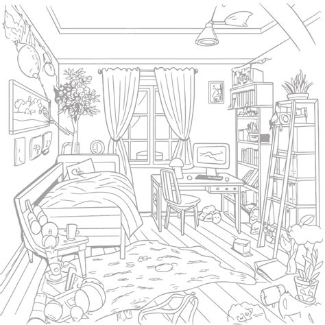 Coloring Pages Bedroom Furniture